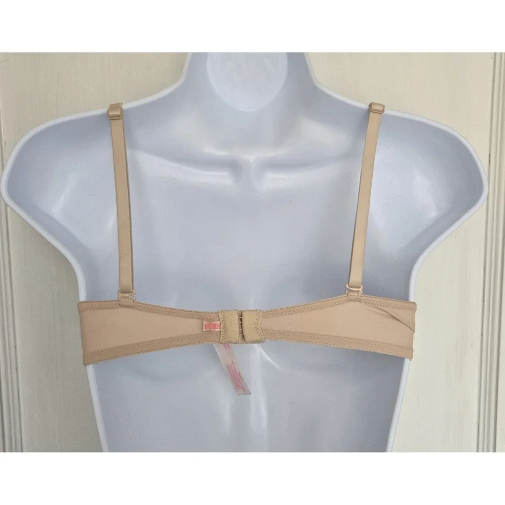 Victoria's Secret‎ PINK -Beige Underwire  Bra Wear Everywhere Lightly Lined 32C